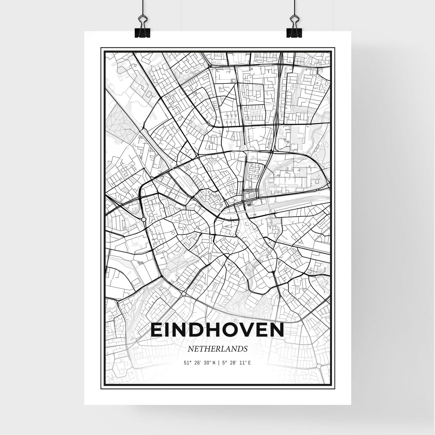  Eindhoven Netherlands - Premium City Map Poster