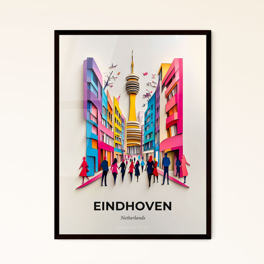 Vivid Eindhoven, Netherlands - a group of people walking down a street