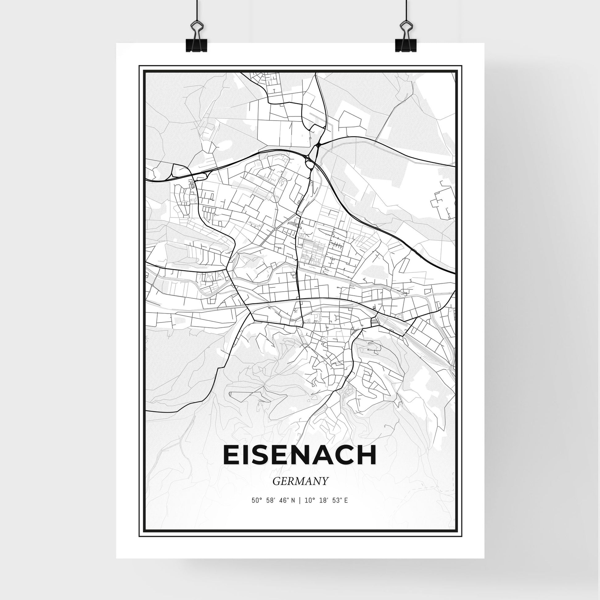 Eisenach Germany - Premium City Map Poster