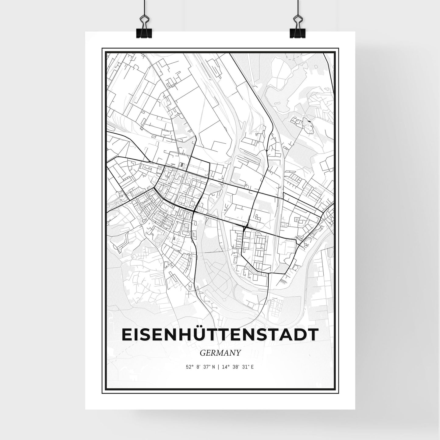 Eisenhuttenstadt Germany - Premium City Map Poster