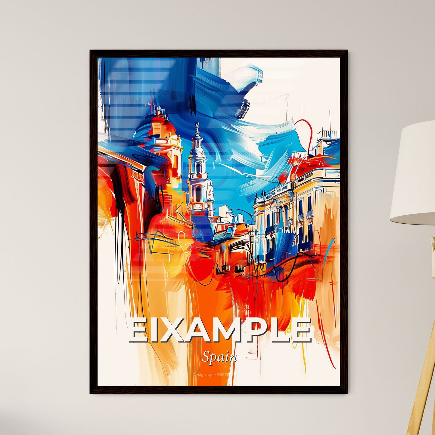 Vibrant Eixample, Spain - A Painting Of A Building