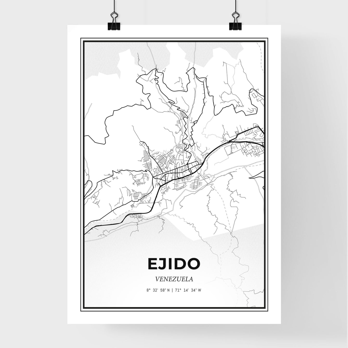 Ejido Venezuela - Premium City Map Poster