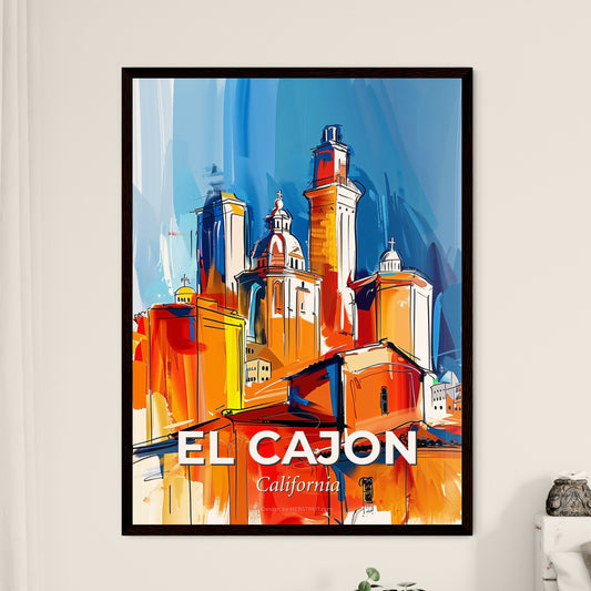 Vibrant El Cajon, California - A Painting Of A Building