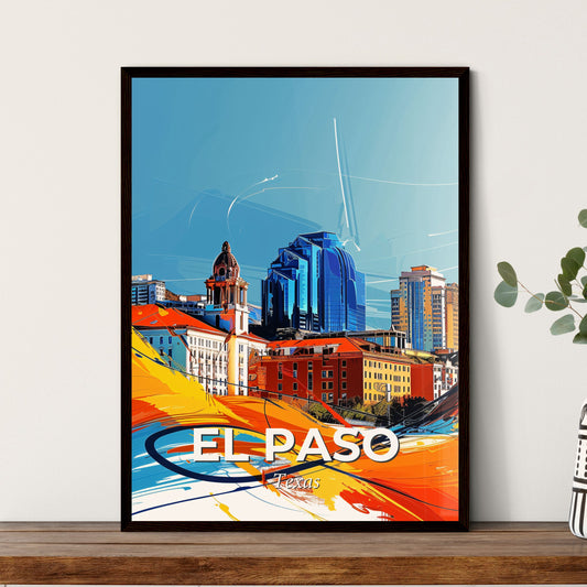 Vibrant El Paso, Texas - A Colorful Cityscape With Buildings And Blue Sky