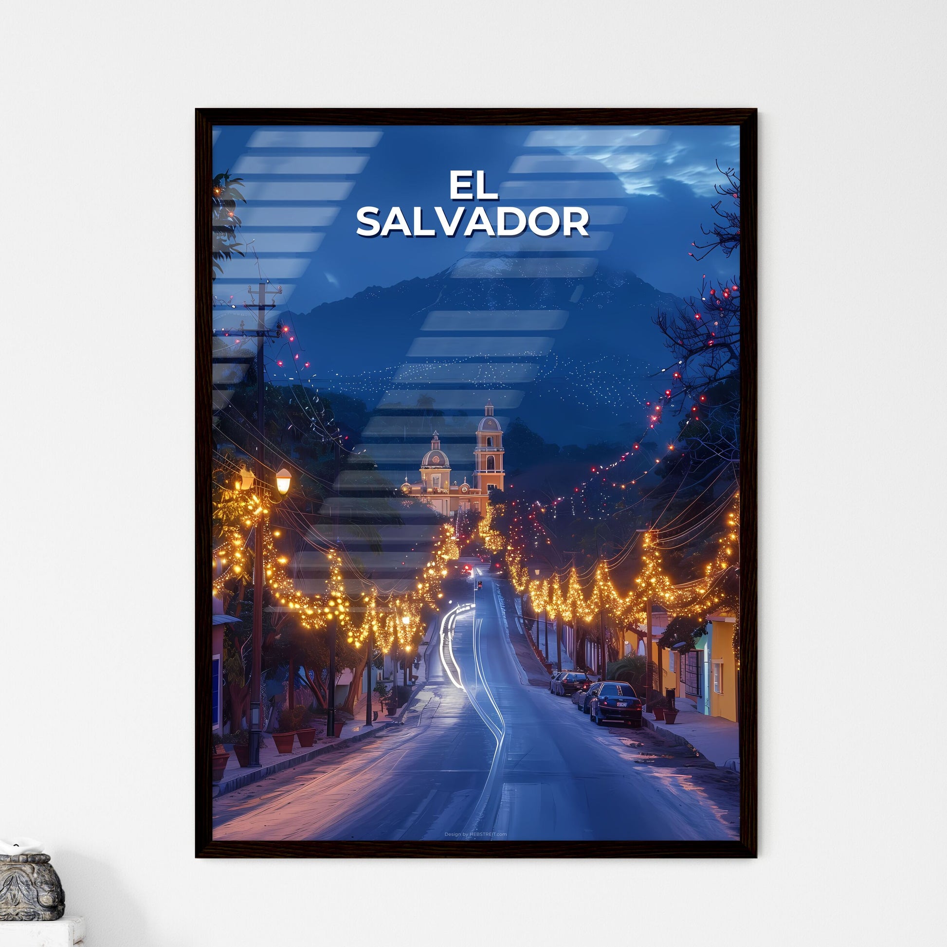 Vibrant Street Art Painting, El Salvador, North America, Travel, Art, Colorful, Culture, Tourism Framed Art