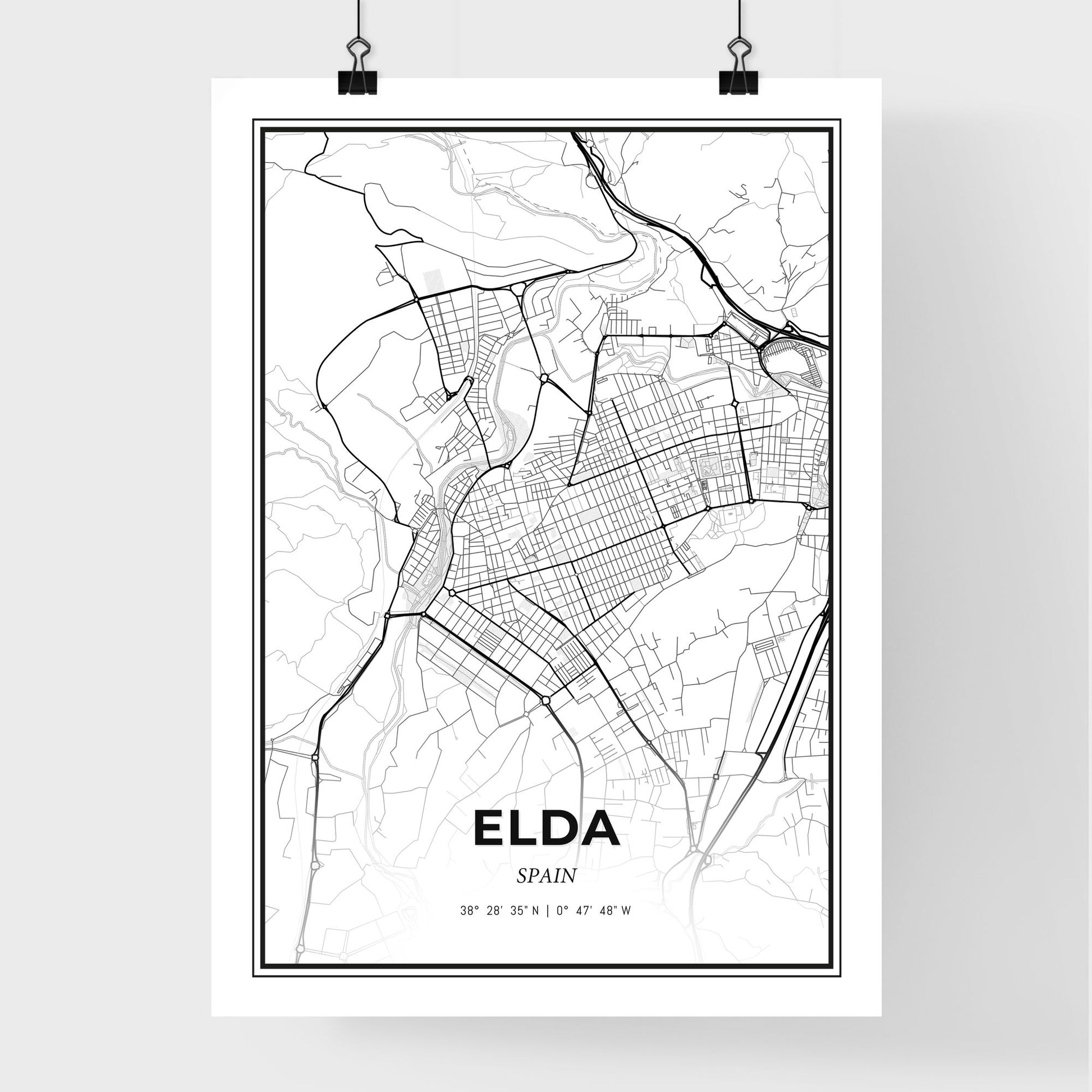 Elda Spain - Premium City Map Poster