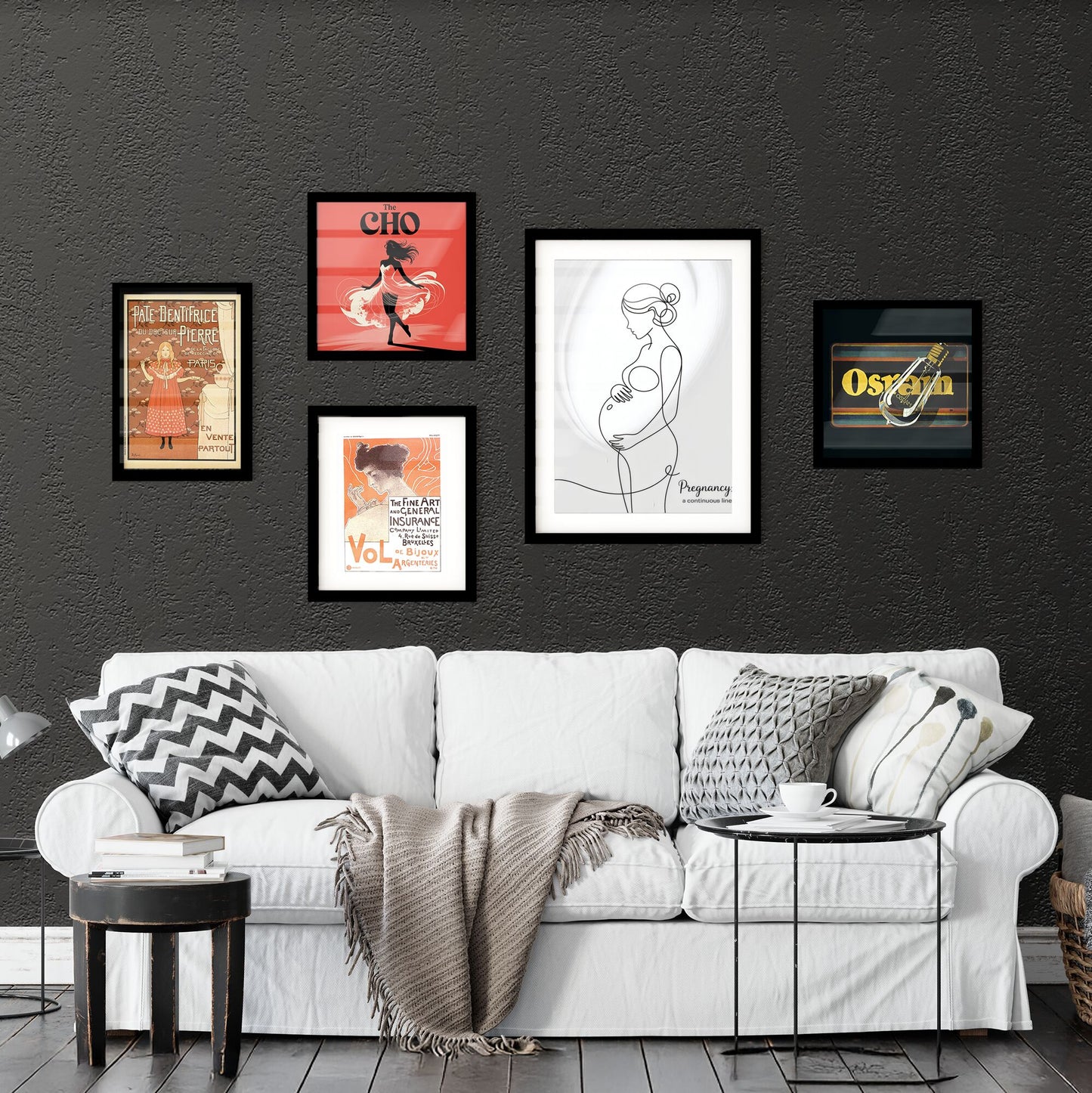 Elegant Continuous Line Artwork Depicting Pregnancy and Maternal Connection in Minimalist Style. Collection