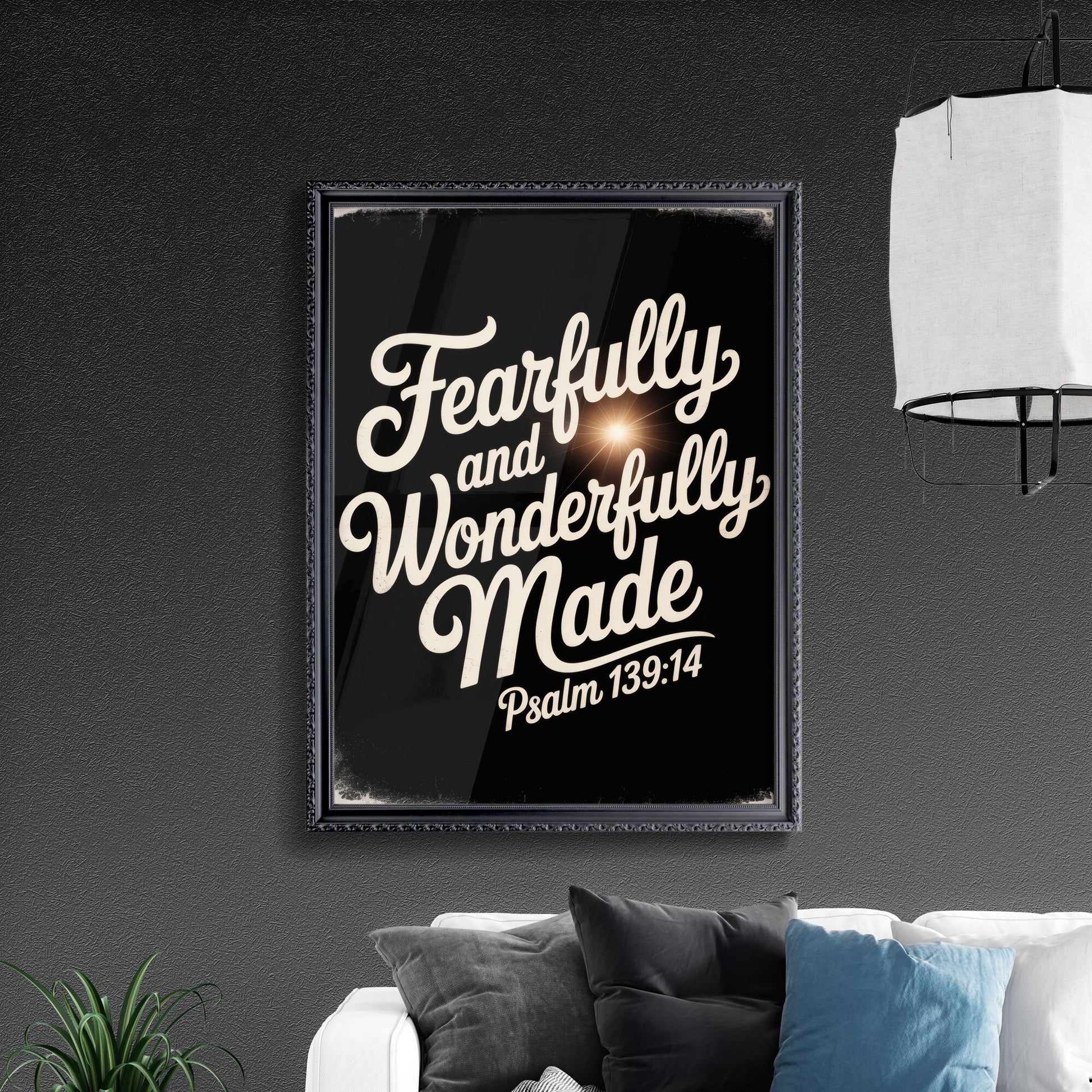 Elegant Typography Design featuring Inspirational Quote from Psalm 139:14, Celebrating Unique Creation and Self-Worth.