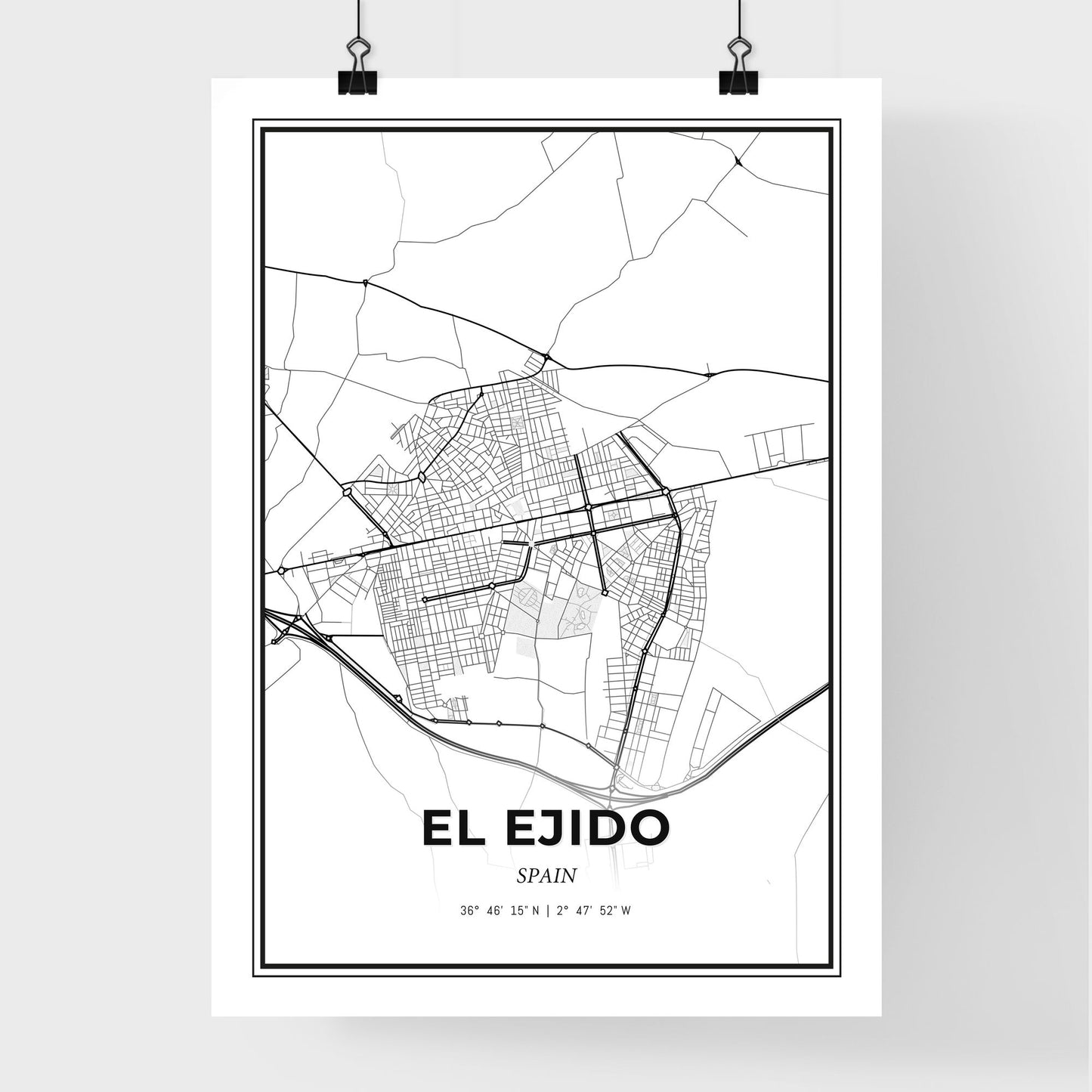 El Ejido Spain - Premium City Map Poster