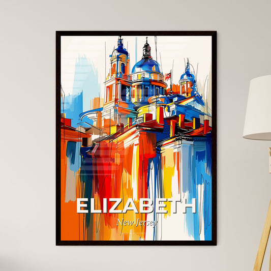 Vibrant Elizabeth, New Jersey - A Colorful Painting Of A Building