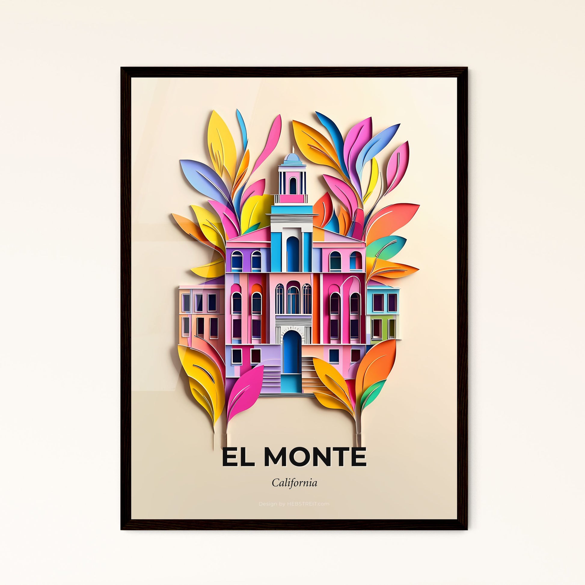 Vivid El Monte, California - a building with a clock tower surrounded by colorful leaves