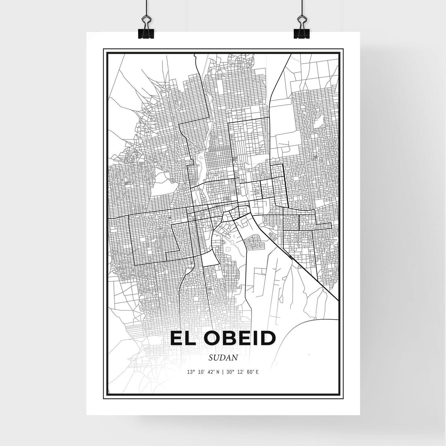 El Obeid Sudan - Premium City Map Poster