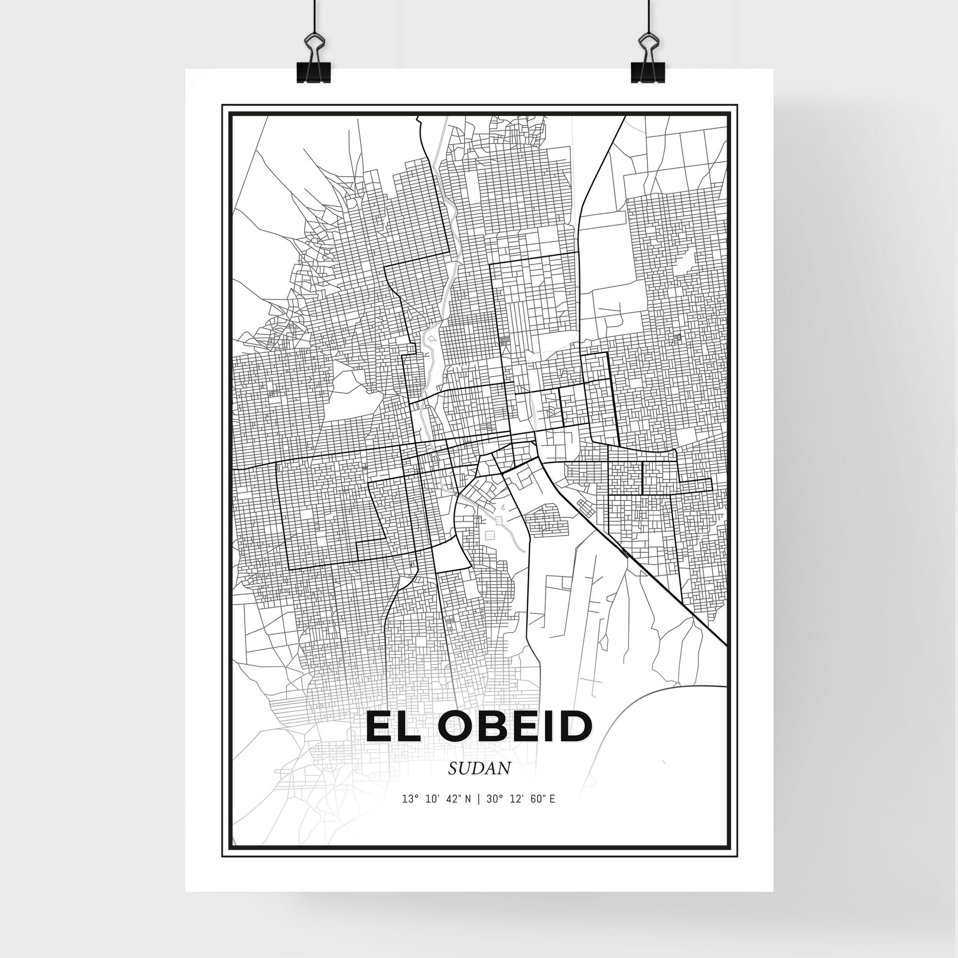 El Obeid Sudan - Premium City Map Poster