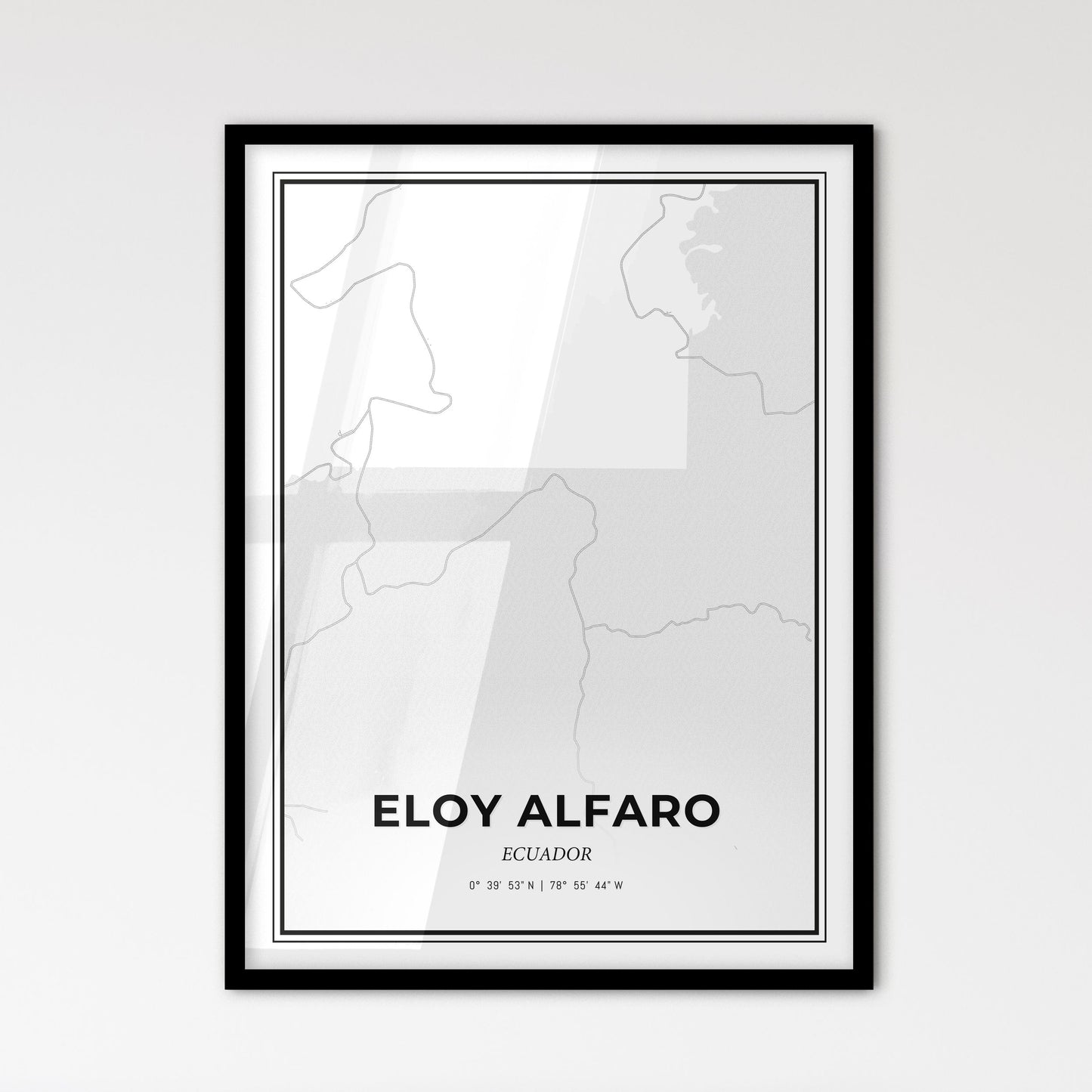 Eloy Alfaro Ecuador - Scandinavian Style City Map for Modern Home Decor