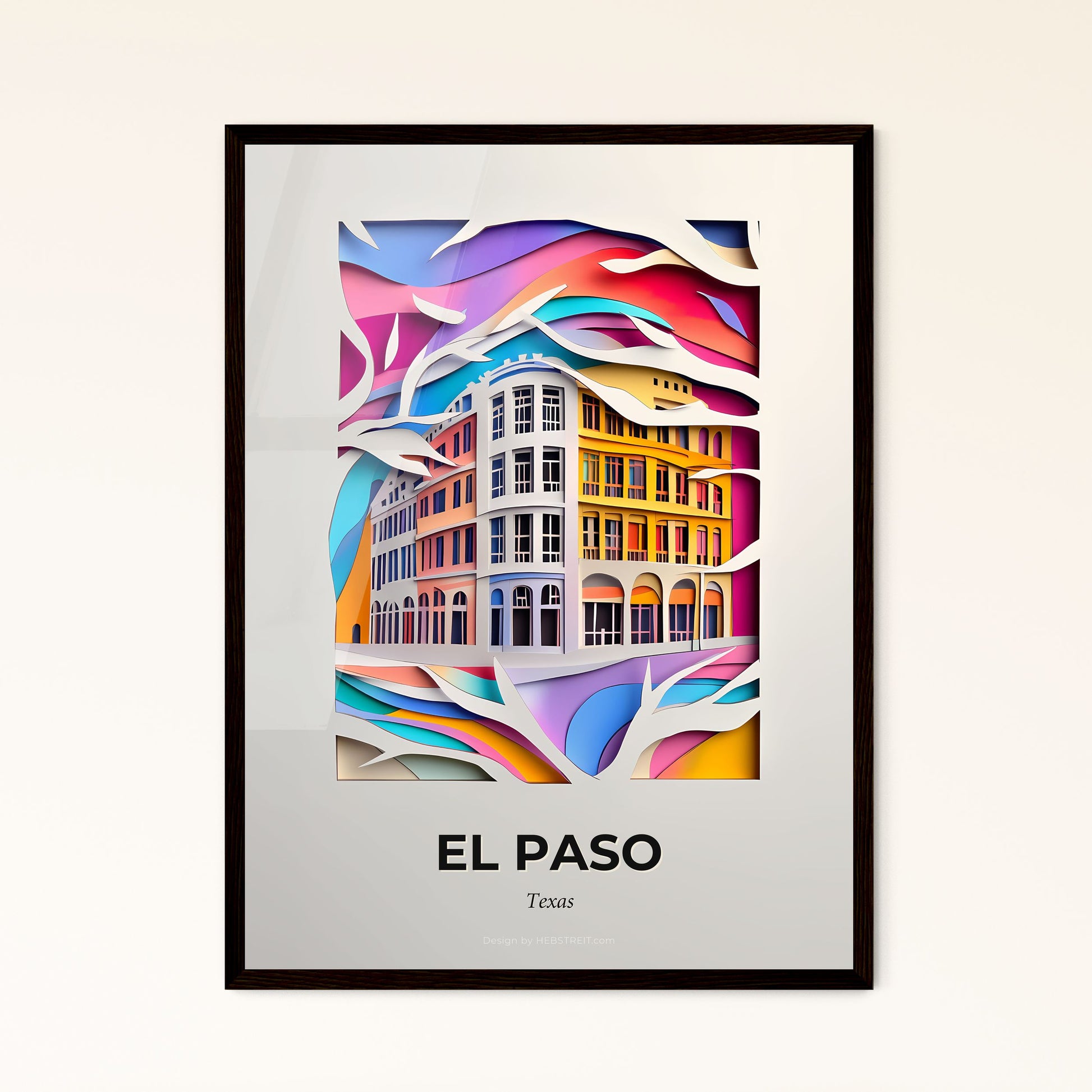 Vivid El Paso, Texas - a building with a rainbow background