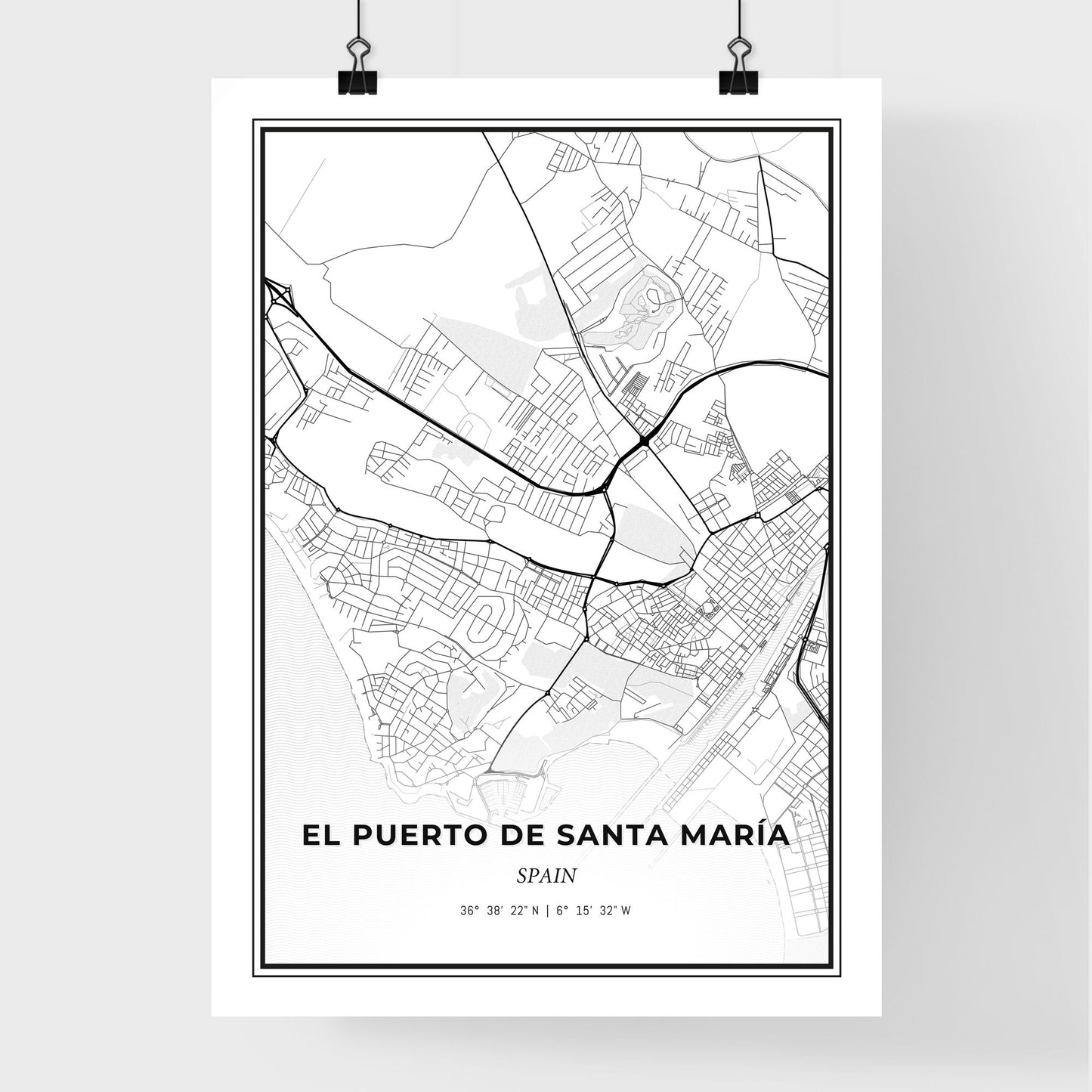 El Puerto de Santa María Spain - Premium City Map Poster