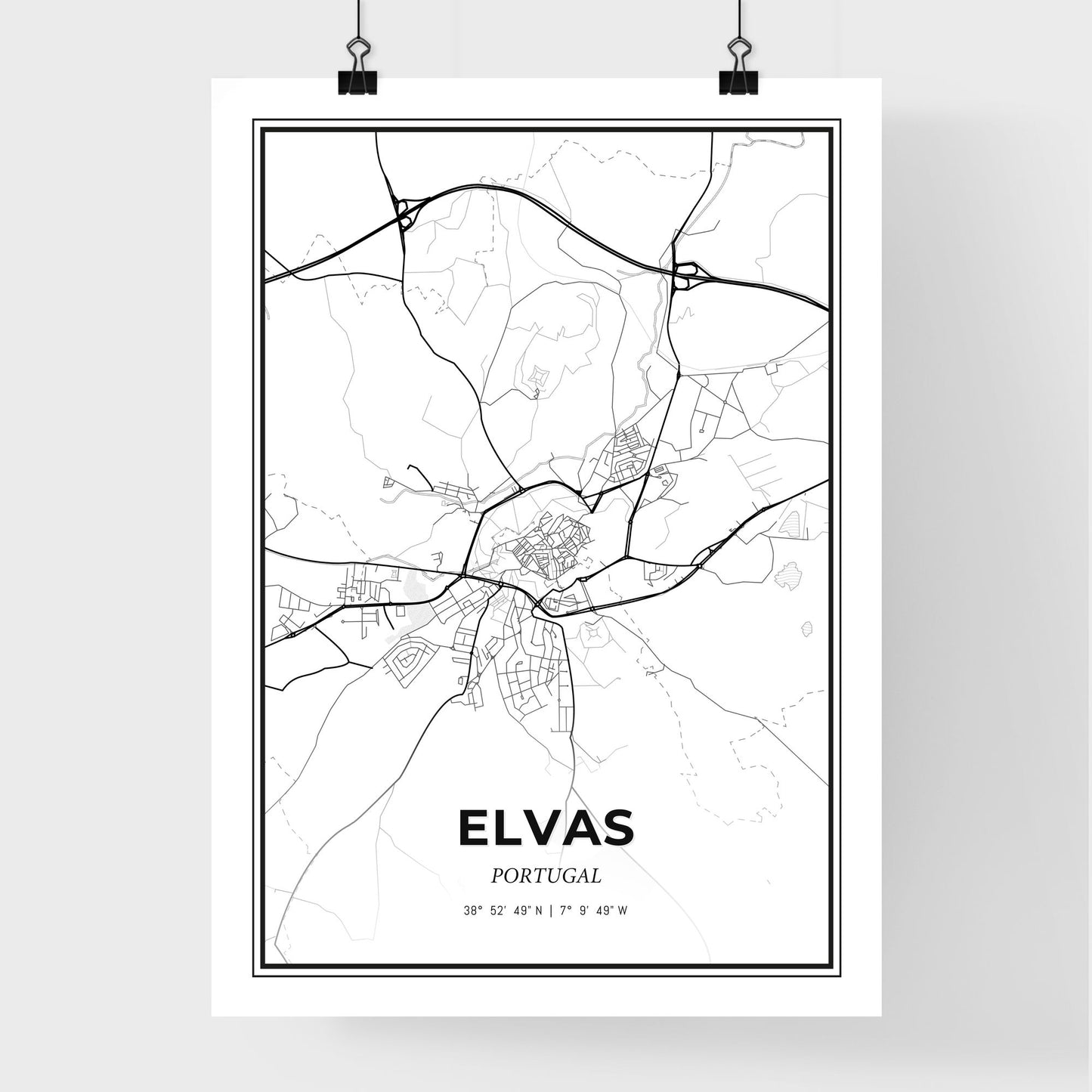 Elvas Portugal - Premium City Map Poster