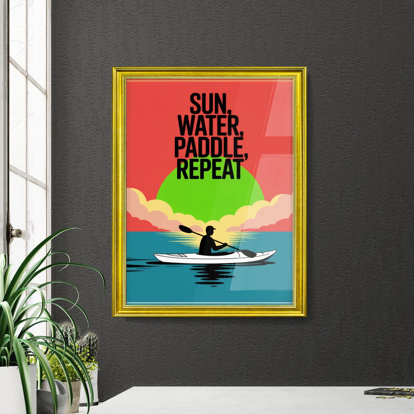 Embrace Adventure: Kayaking Under the Sun, Water, Paddle, and Repeat for Ultimate Relaxation.