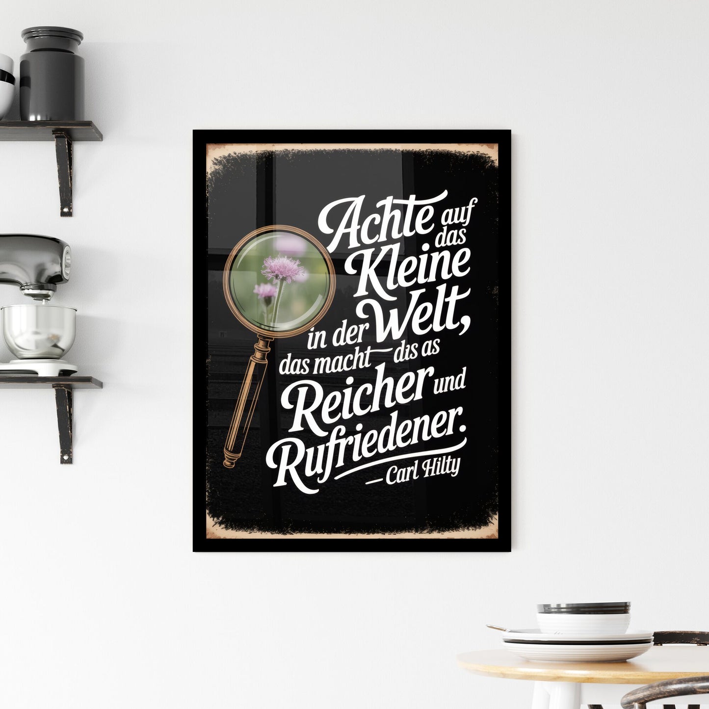 Embrace the Little Things in Life for Greater Wealth and Contentment – Inspirational Quote by Carl Hilty. Framed Print