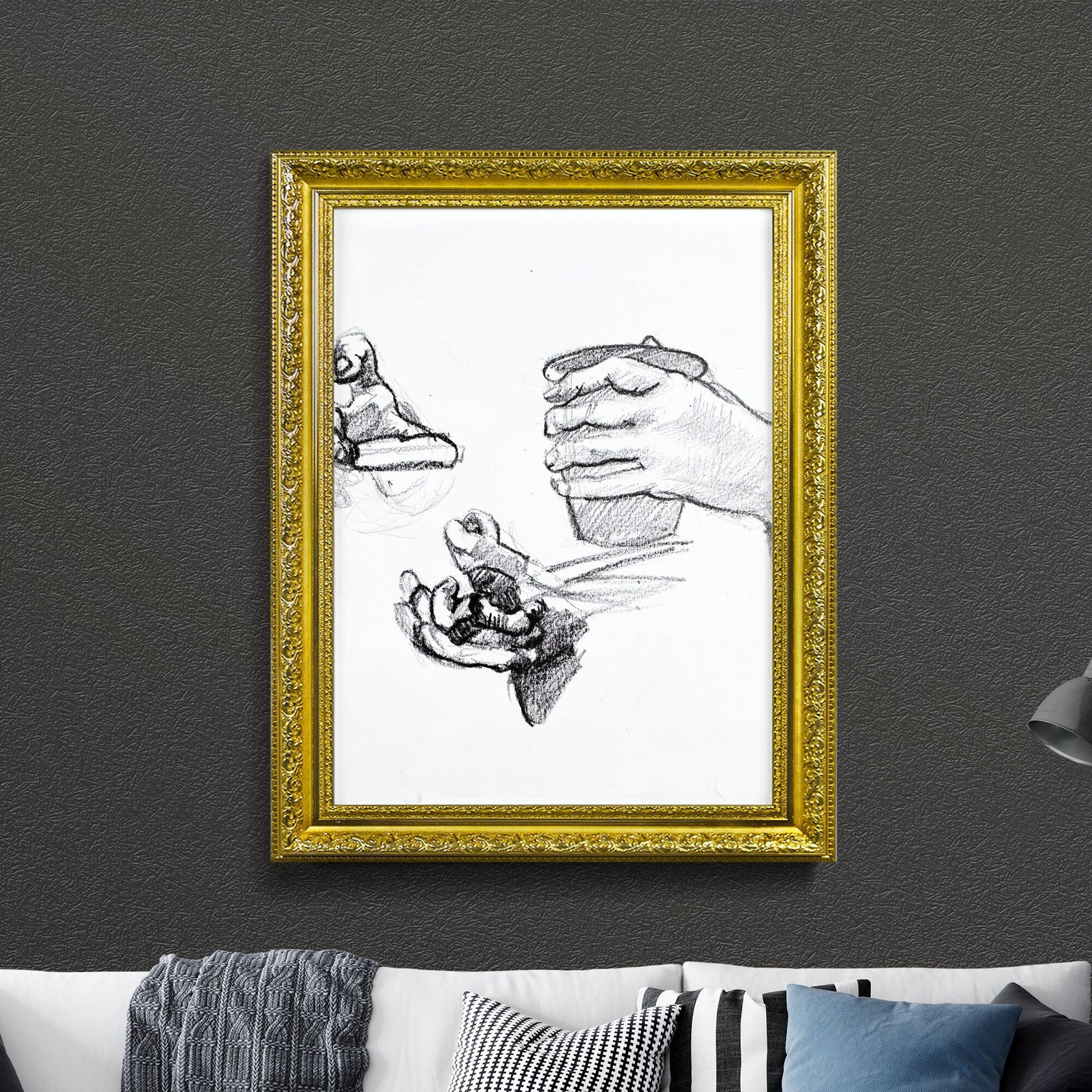 Embracing Forms: The Dialogue of Hands in Motion