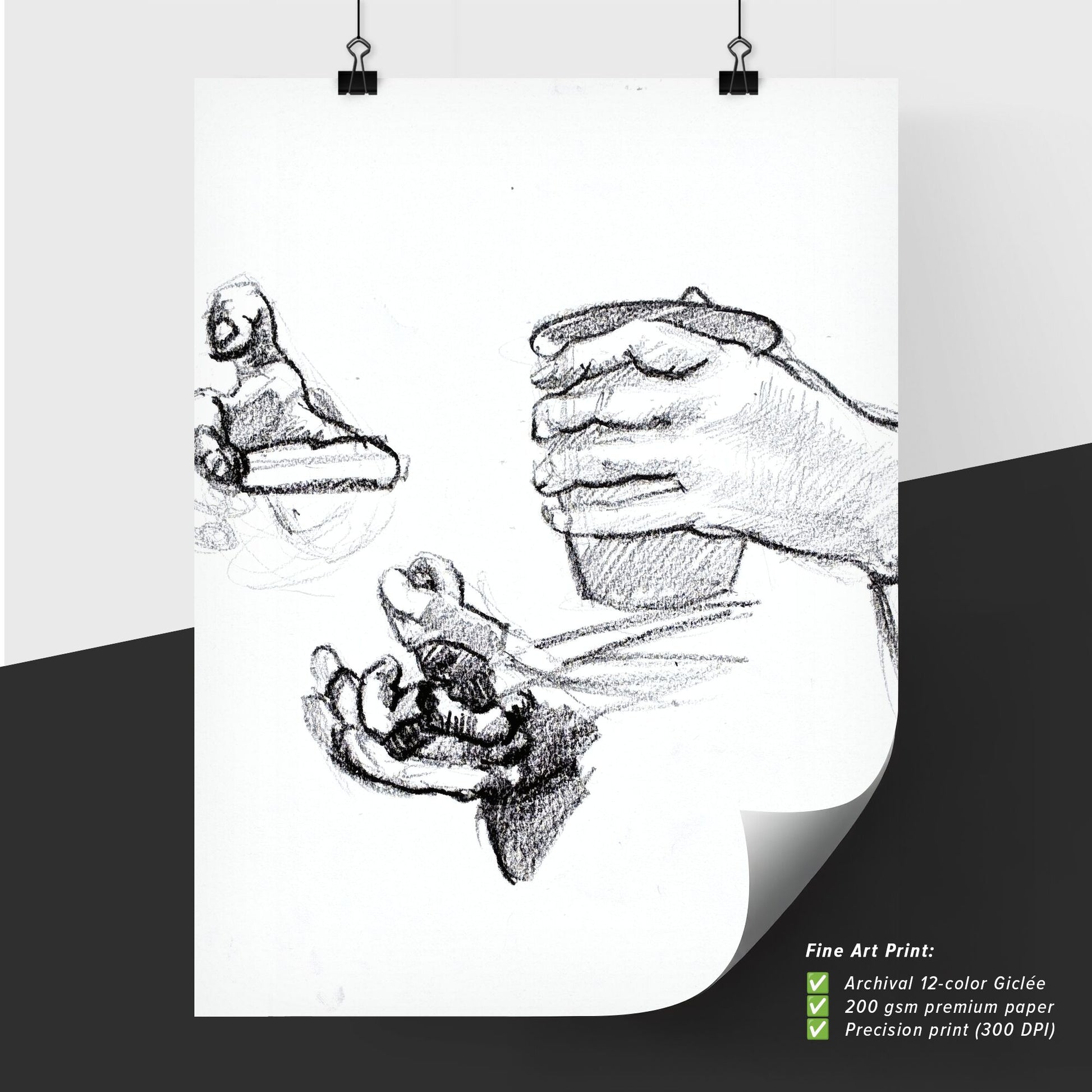 Embracing Forms: The Dialogue of Hands in Motion