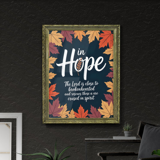 Embracing Hope: A Spiritual Reminder Surrounded by Autumn Leaves