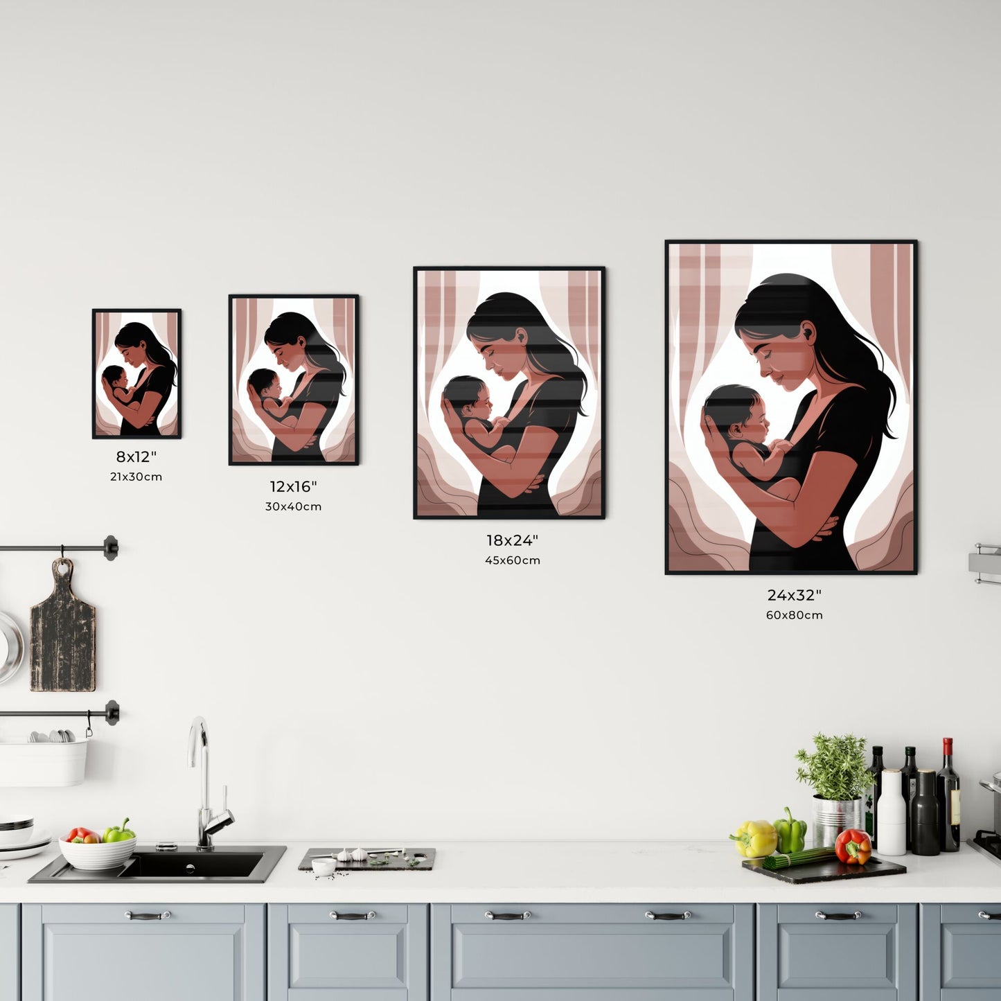 Embracing Love: A Mother Cherishes Her Newborn in a Serene and Tender Moment. Chart