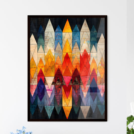 Striking Islamic Triangle Pattern - Framed Art Print