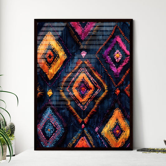 Vibrant Artistic Fabric Textu Wall Art