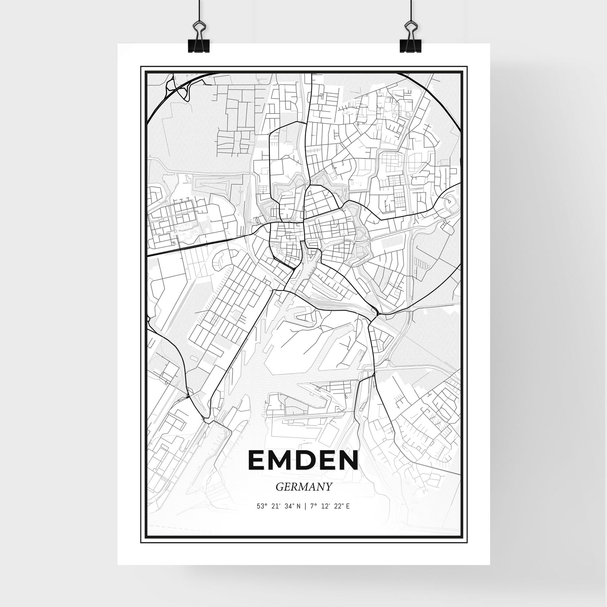 Emden Germany - Premium City Map Poster