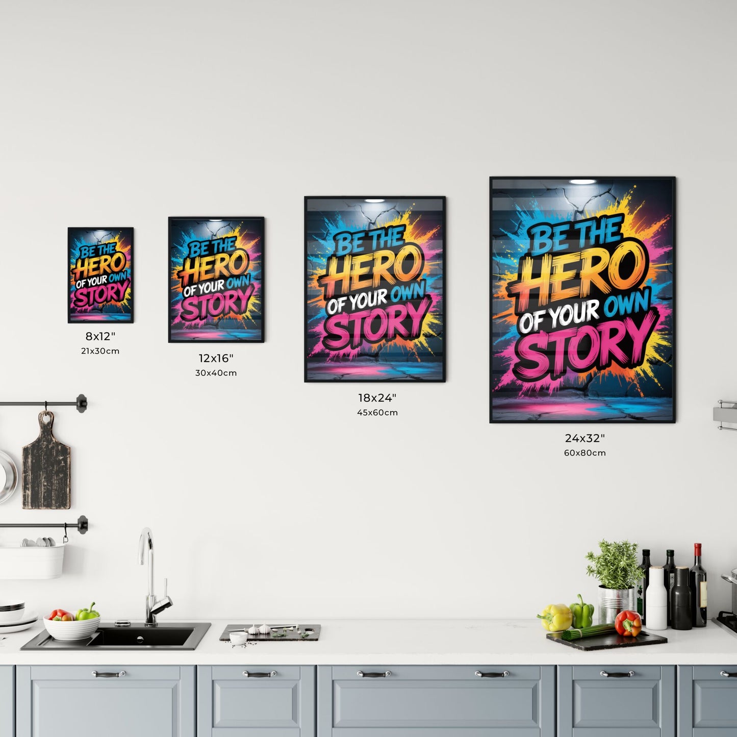 Empower Yourself: Become the Hero of Your Own Narrative with Bold, Vibrant Graffiti Art Chart