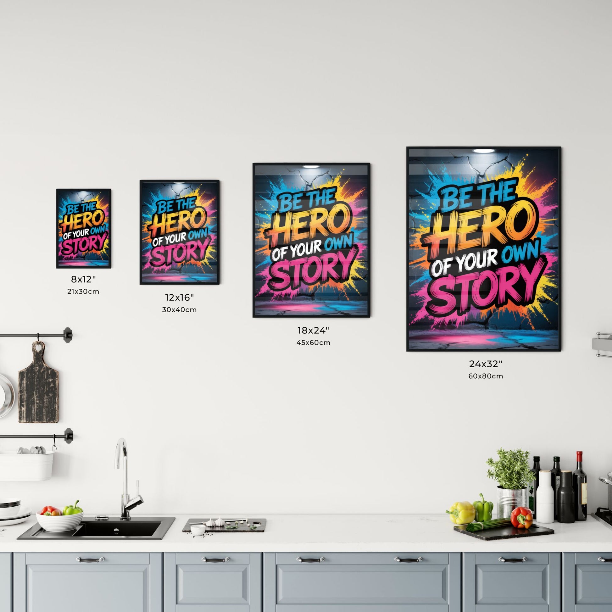 Empower Yourself: Become the Hero of Your Own Narrative with Bold, Vibrant Graffiti Art Chart