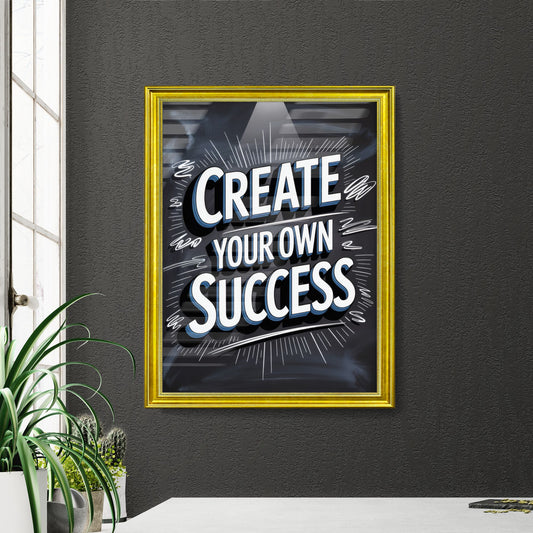Empowering Message: Create Your Own Success in a Bold and Inspirational Design