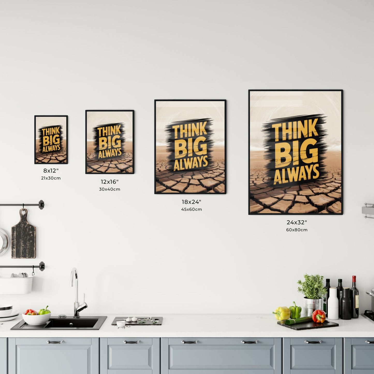 Empowering Message: Think Big Always - Inspiring Growth and Ambition in a Striking Desert Landscape. Chart