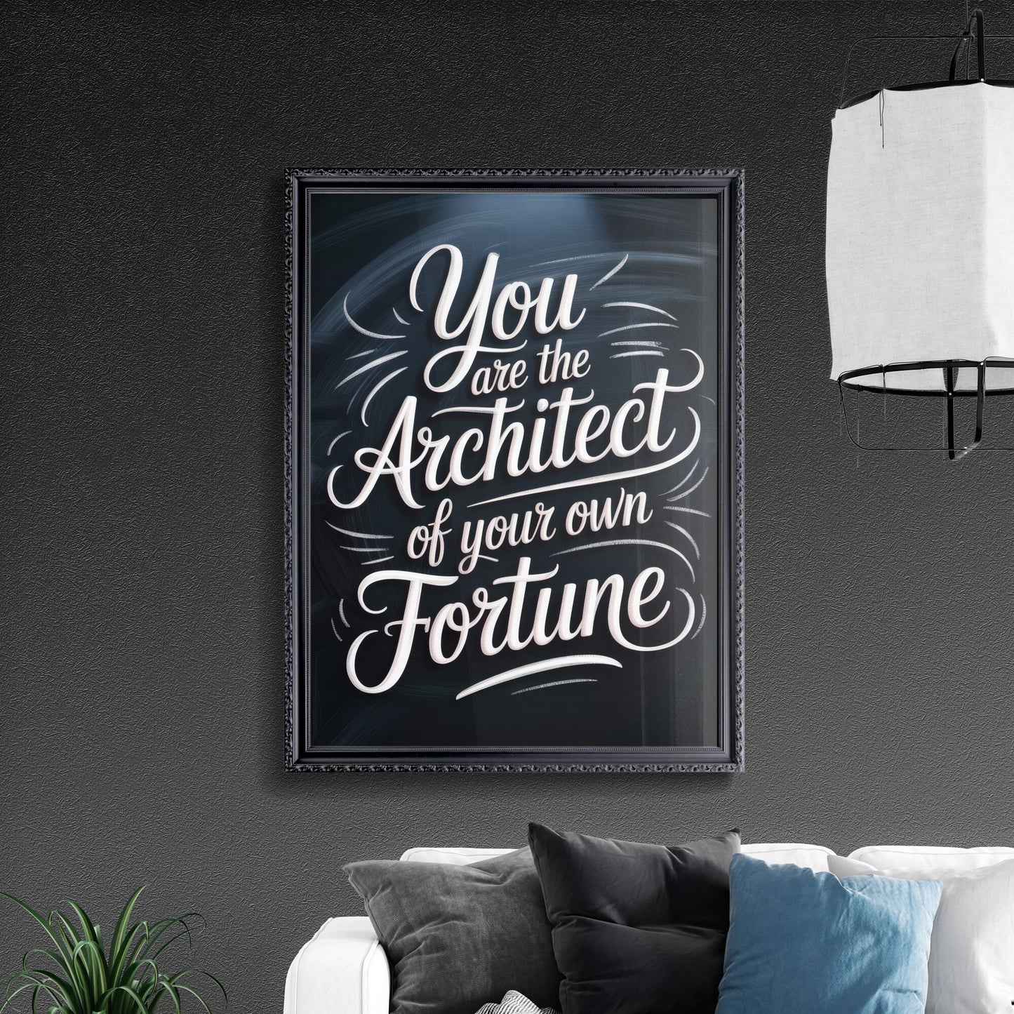 Empowerment Quote: You Are the Architect of Your Own Fortune in Stylish Typography.
