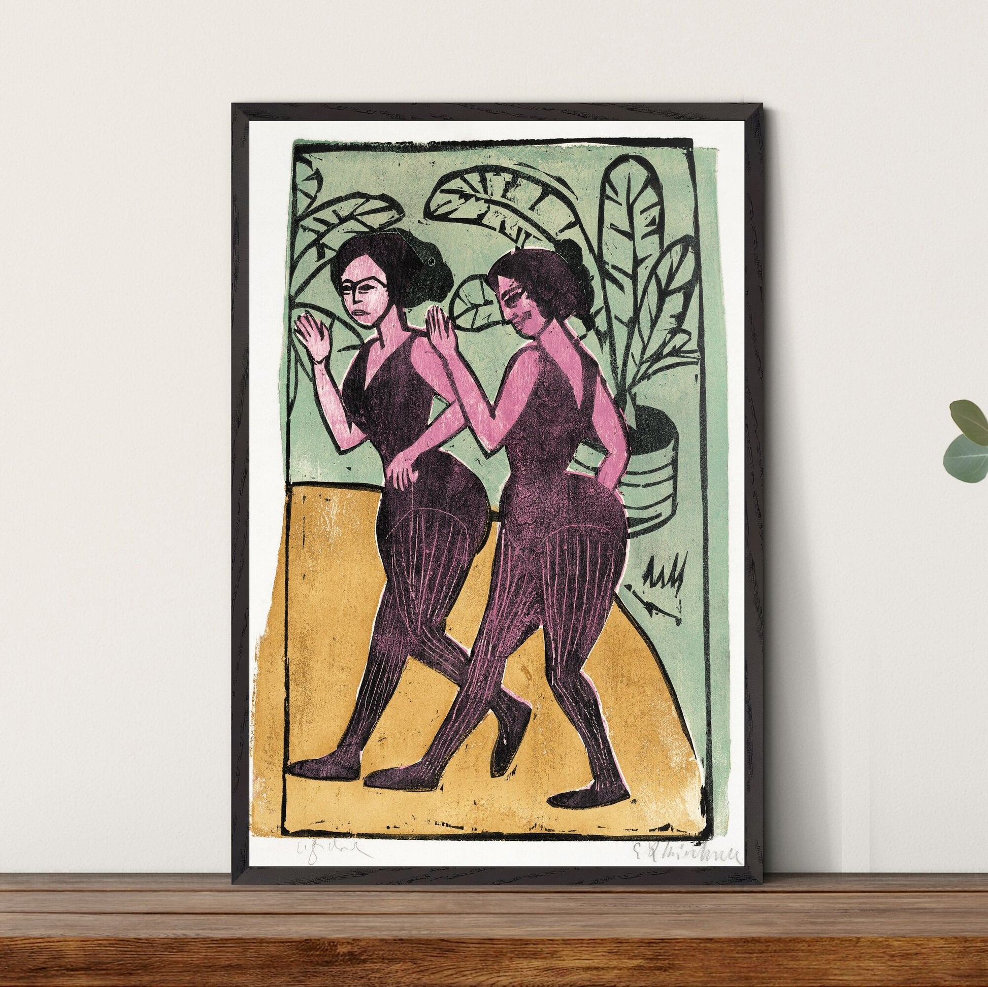 English Step Dancers – Ernst Ludwig Kirchner Framed Art Print