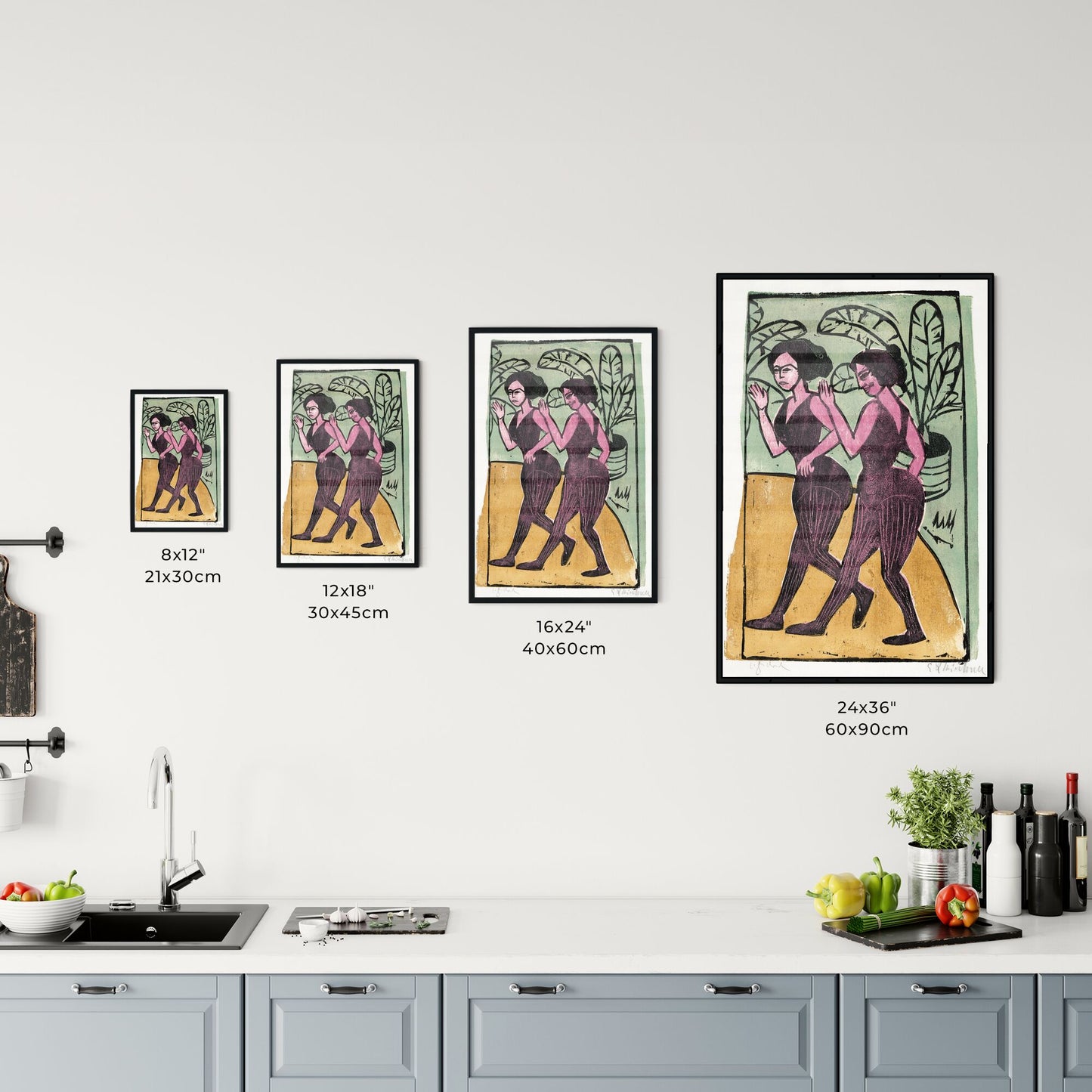 English Step Dancers – Ernst Ludwig Kirchner Size Chart