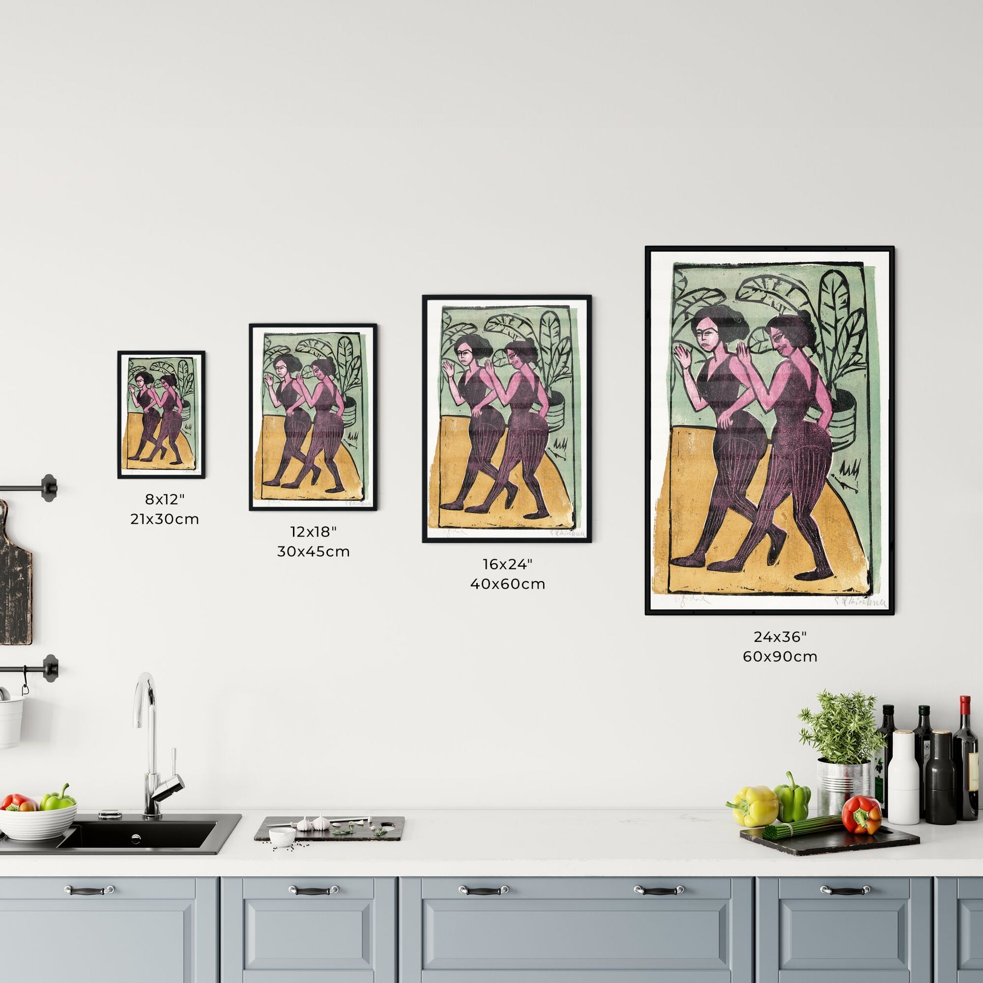 English Step Dancers – Ernst Ludwig Kirchner Size Chart