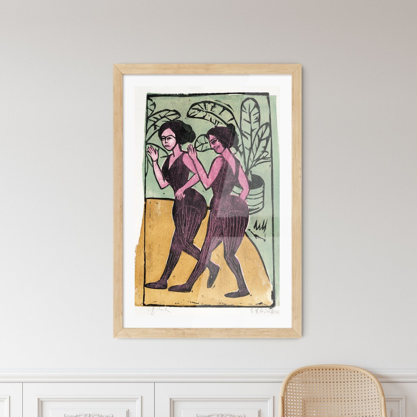 Framed Print of English Step Dancers – Ernst Ludwig Kirchner