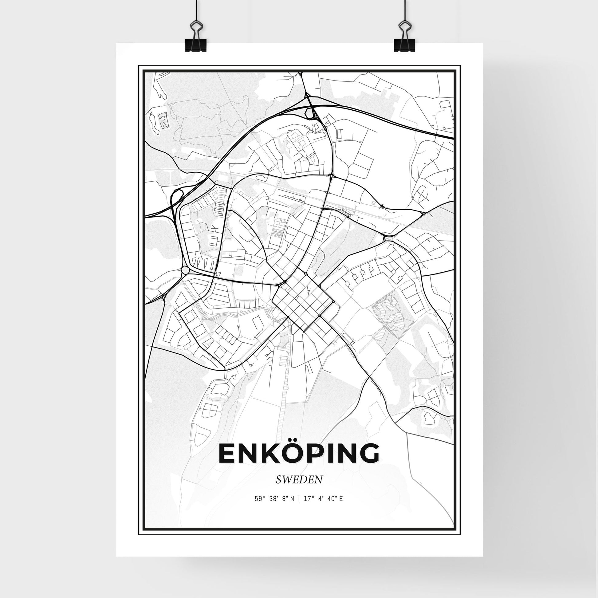 Enköping Sweden - Premium City Map Poster