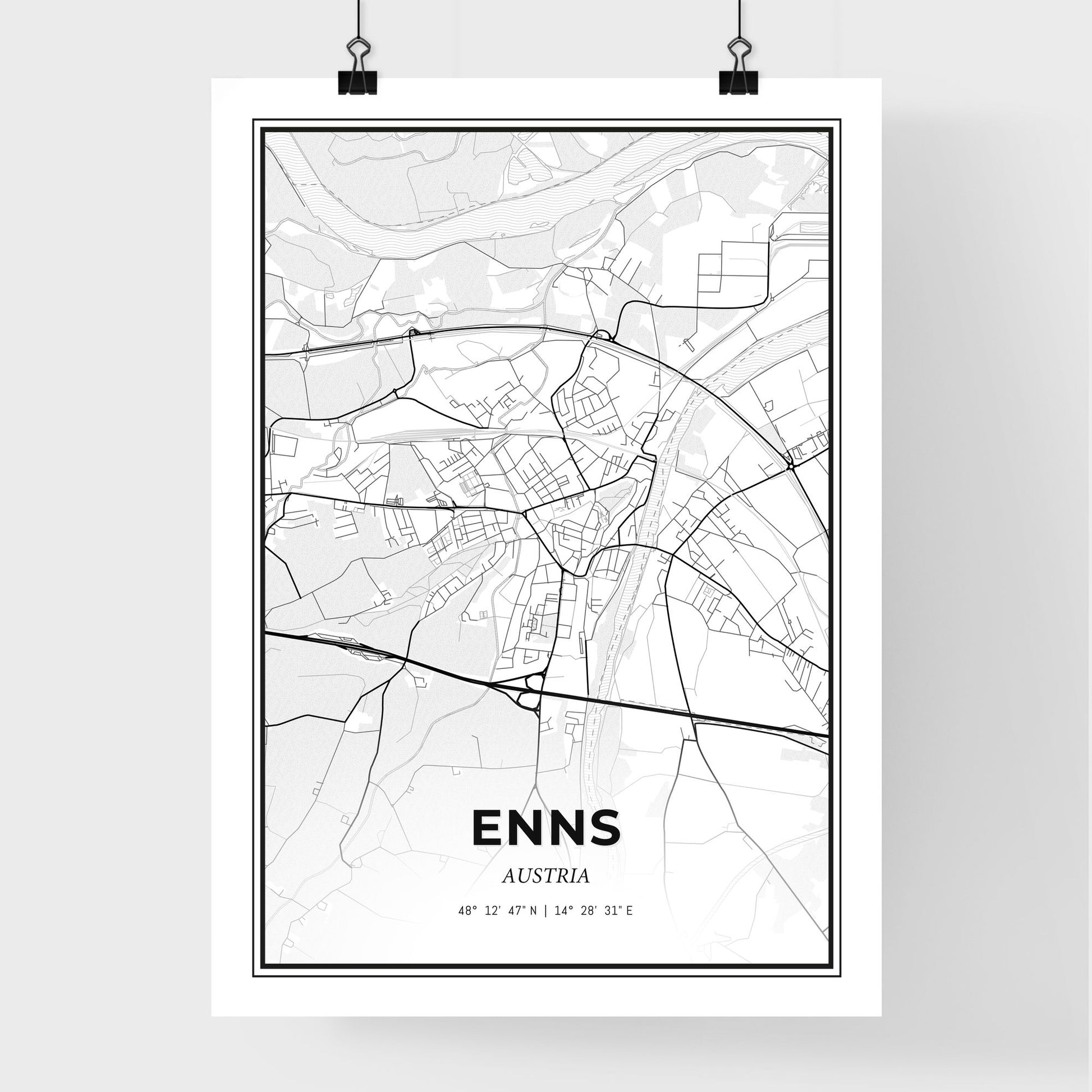 Enns Austria - Premium City Map Poster