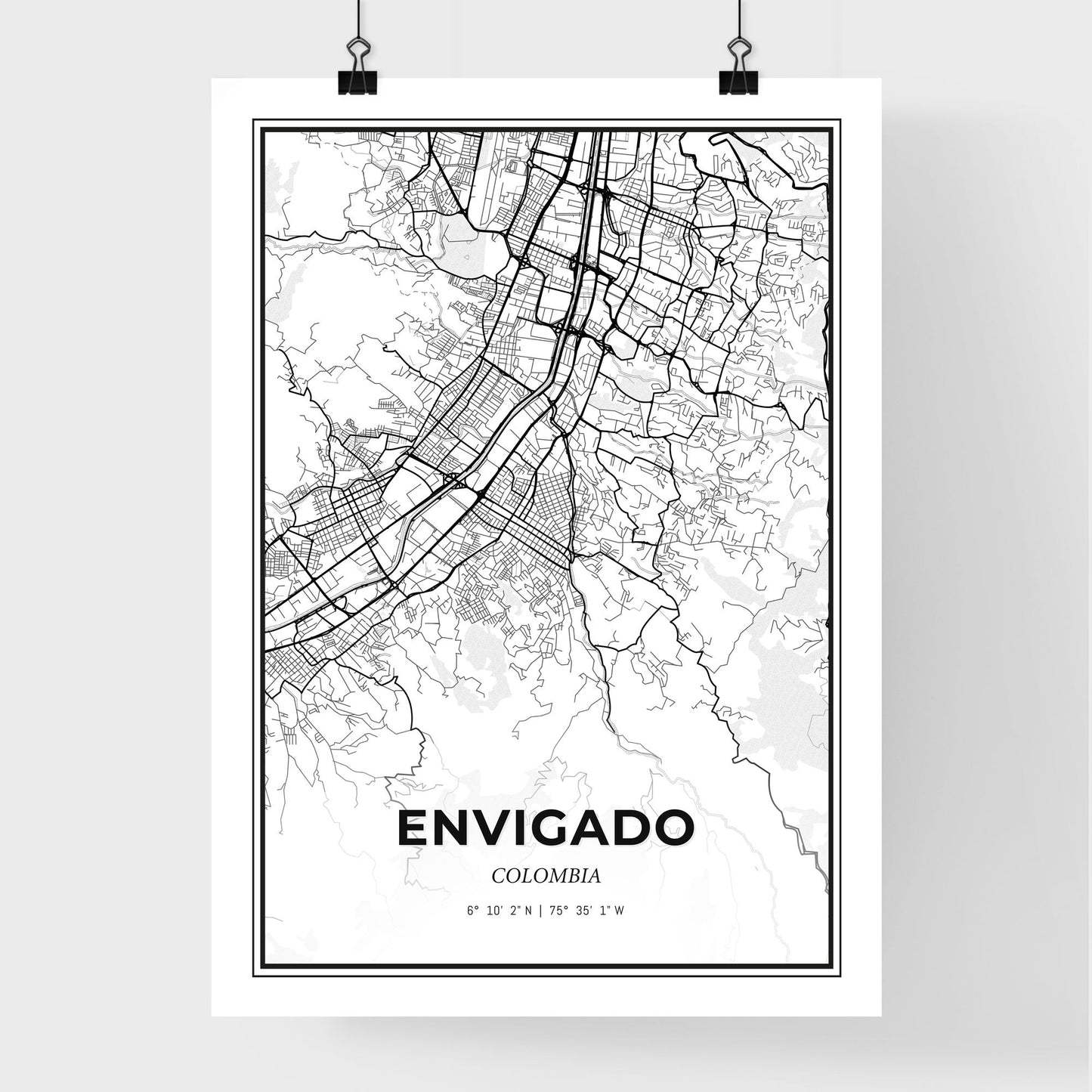 Envigado Colombia - Premium City Map Poster