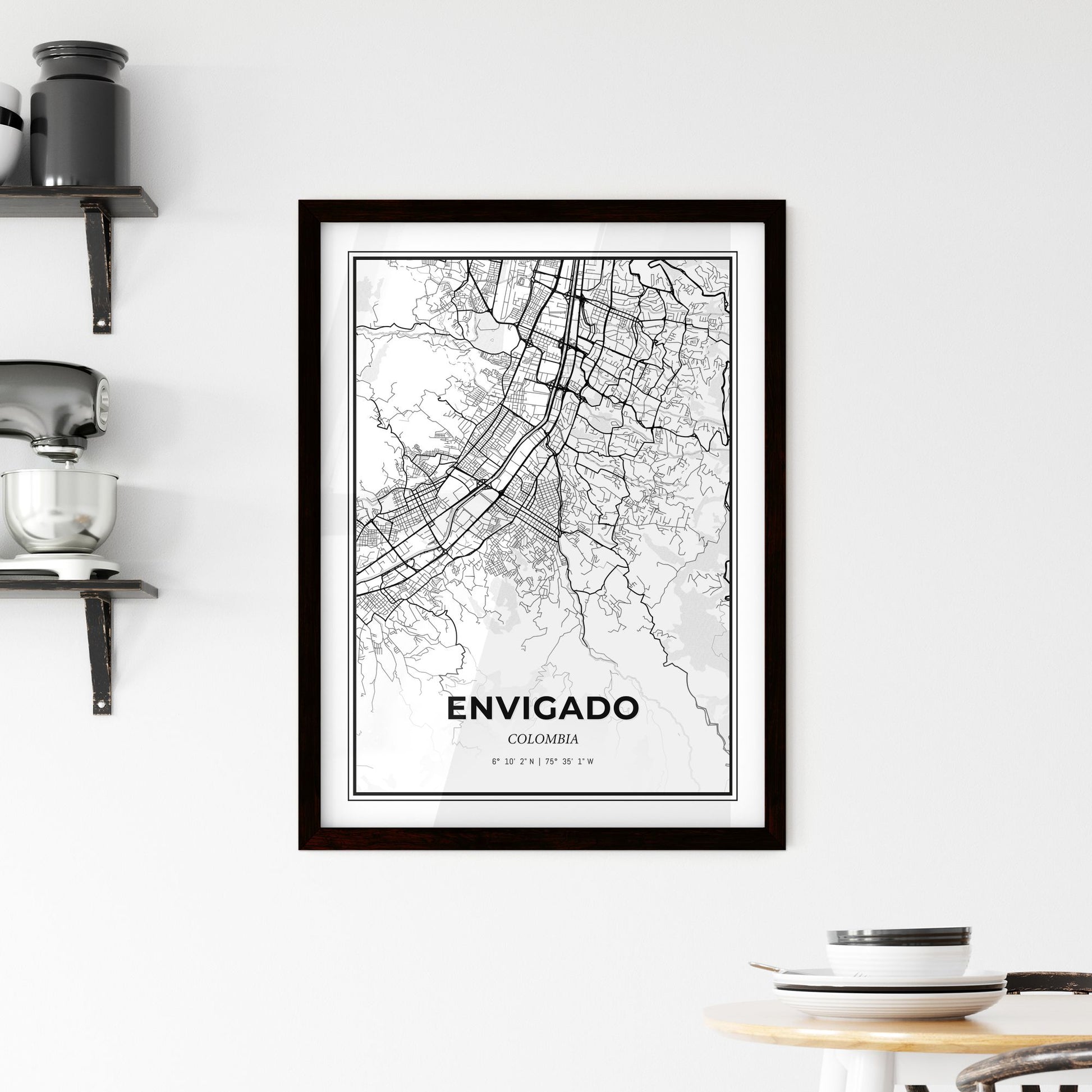 Envigado Colombia - Minimal City Map