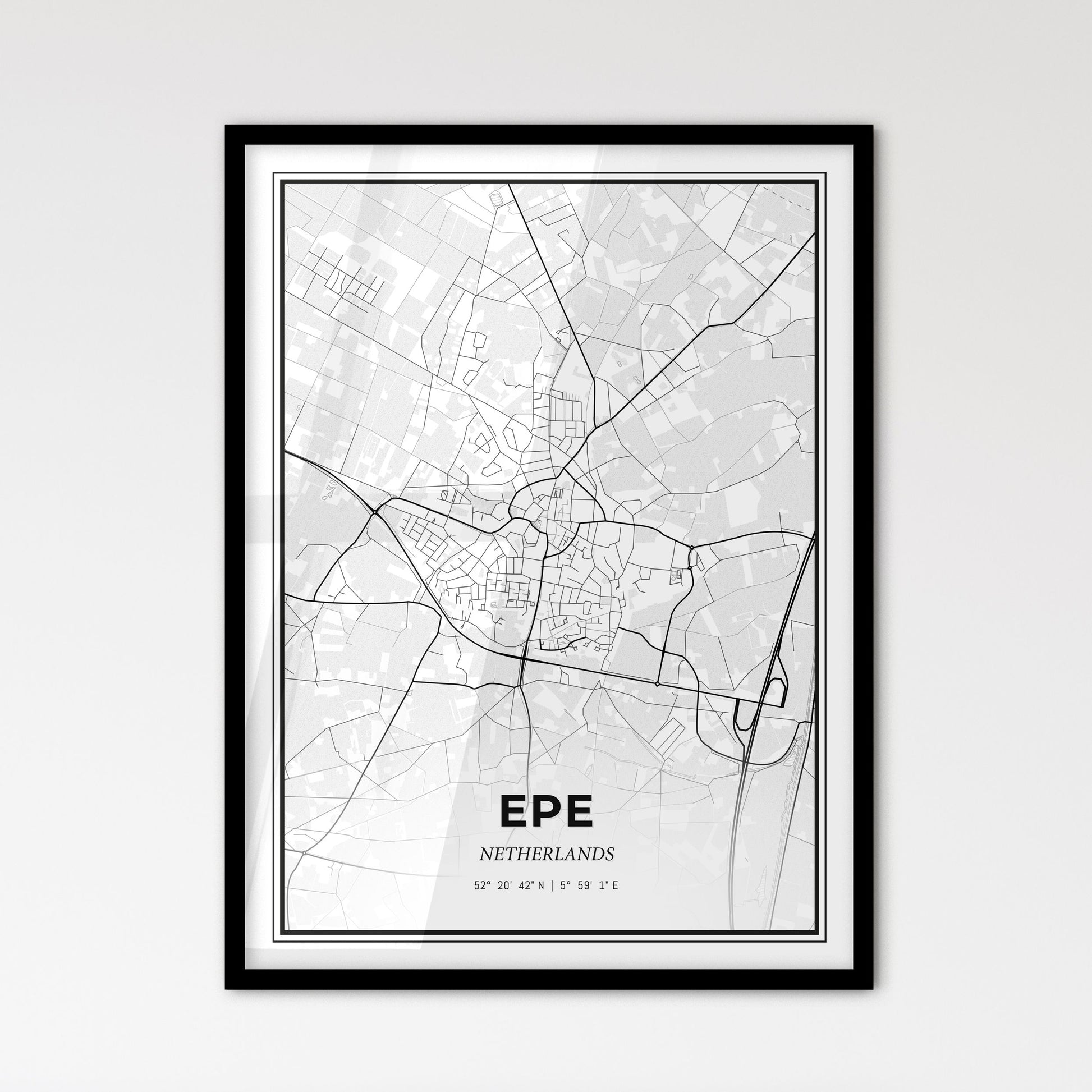  Epe Netherlands - Scandinavian Style City Map for Modern Home Decor