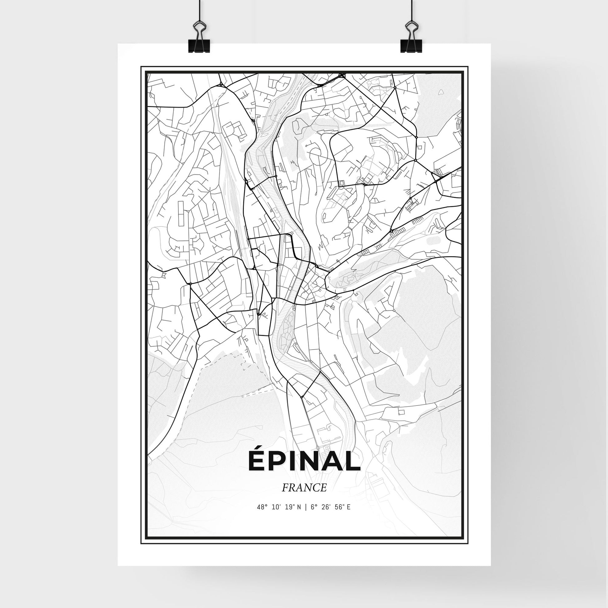 Épinal France - Premium City Map Poster