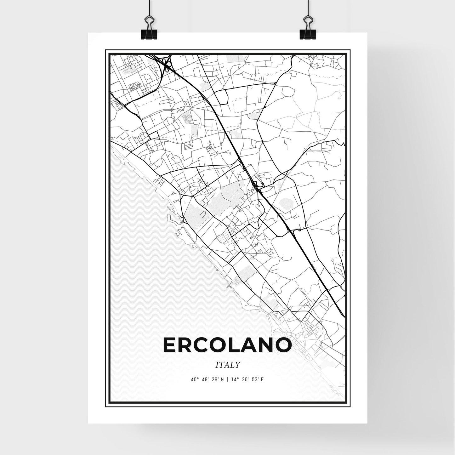 Ercolano Italy - Premium City Map Poster