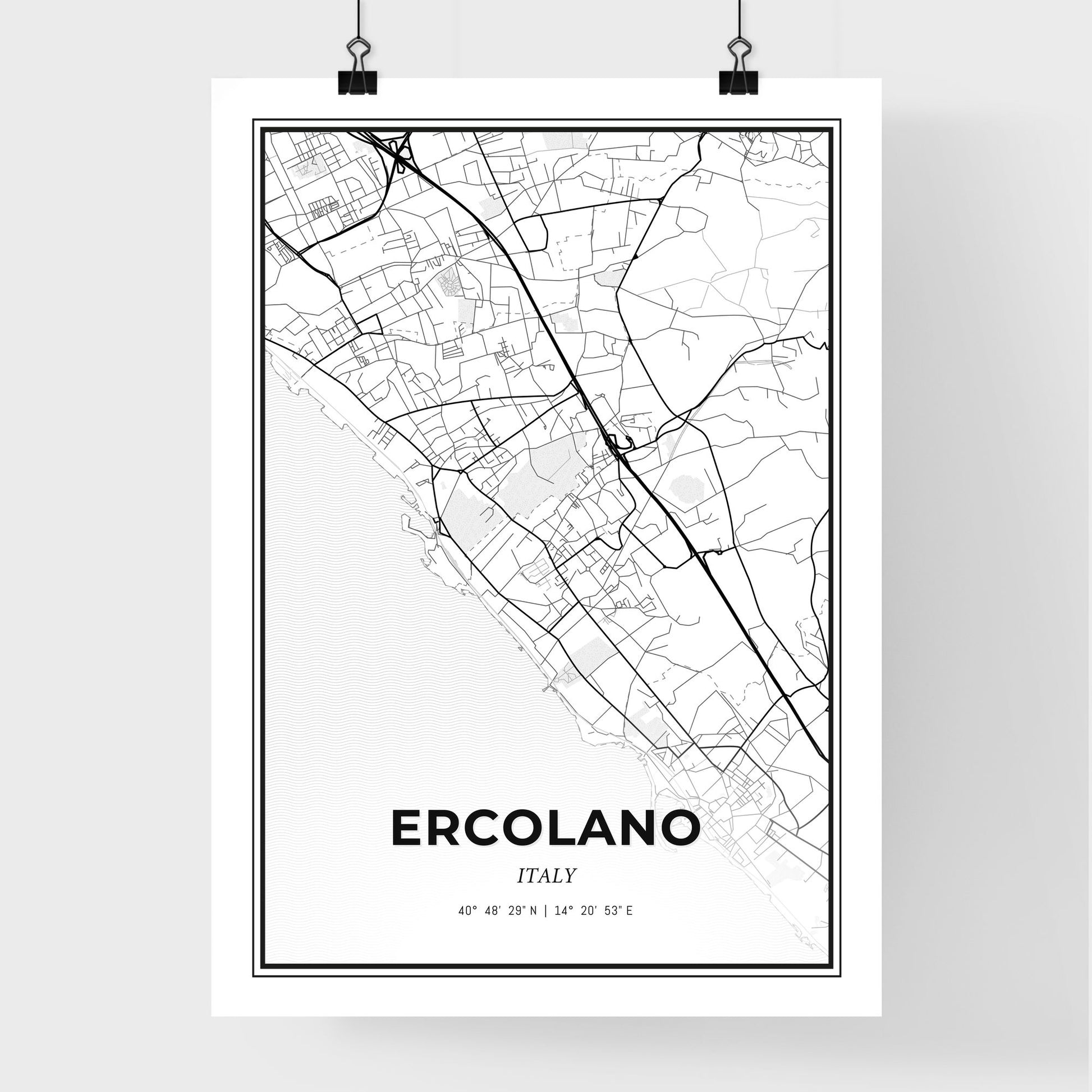 Ercolano Italy - Premium City Map Poster