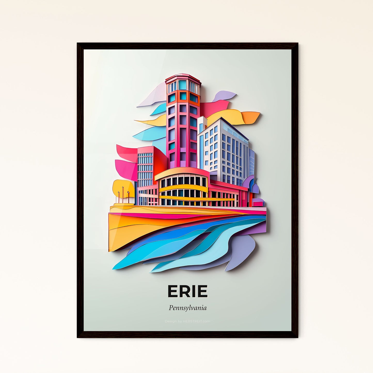 Vivid Erie, Pennsylvania - a building with a rainbow colored design on it