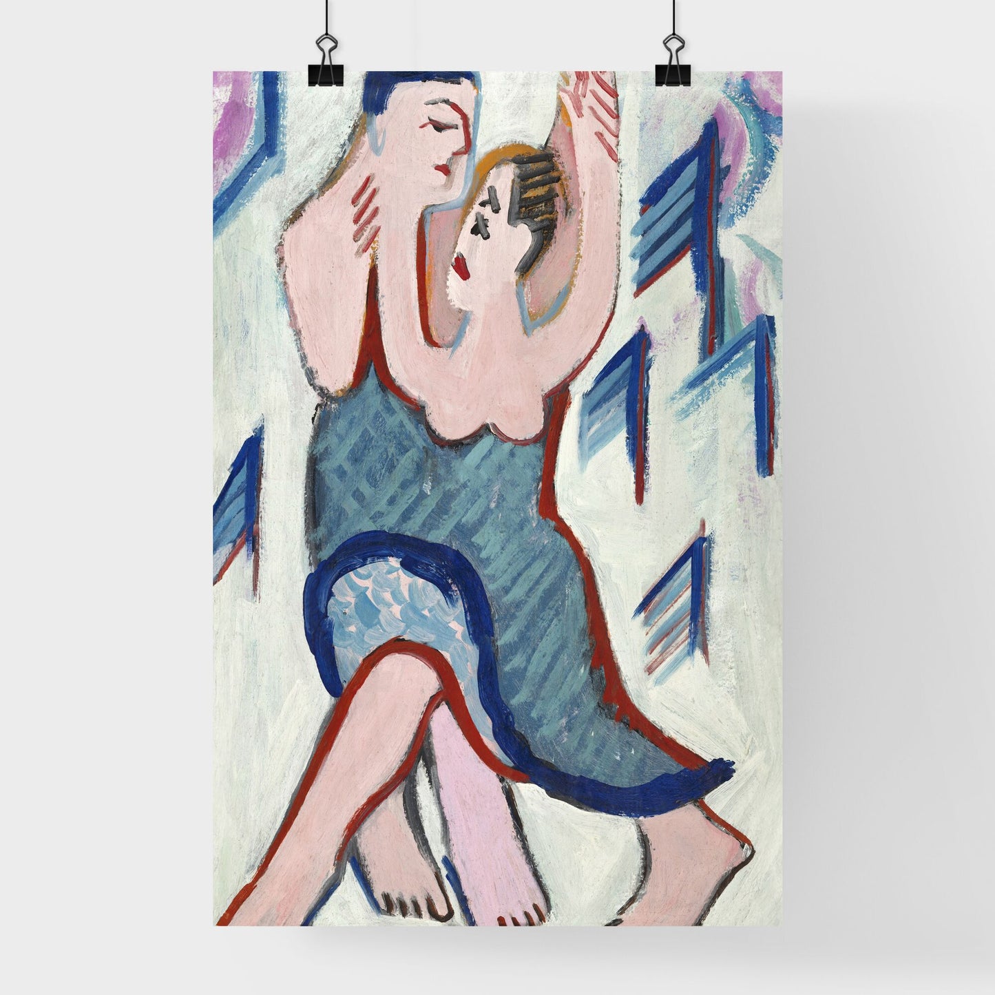 Ernst Ludwig Kirchner – Dancing Couple in the Snow, reverse Poster