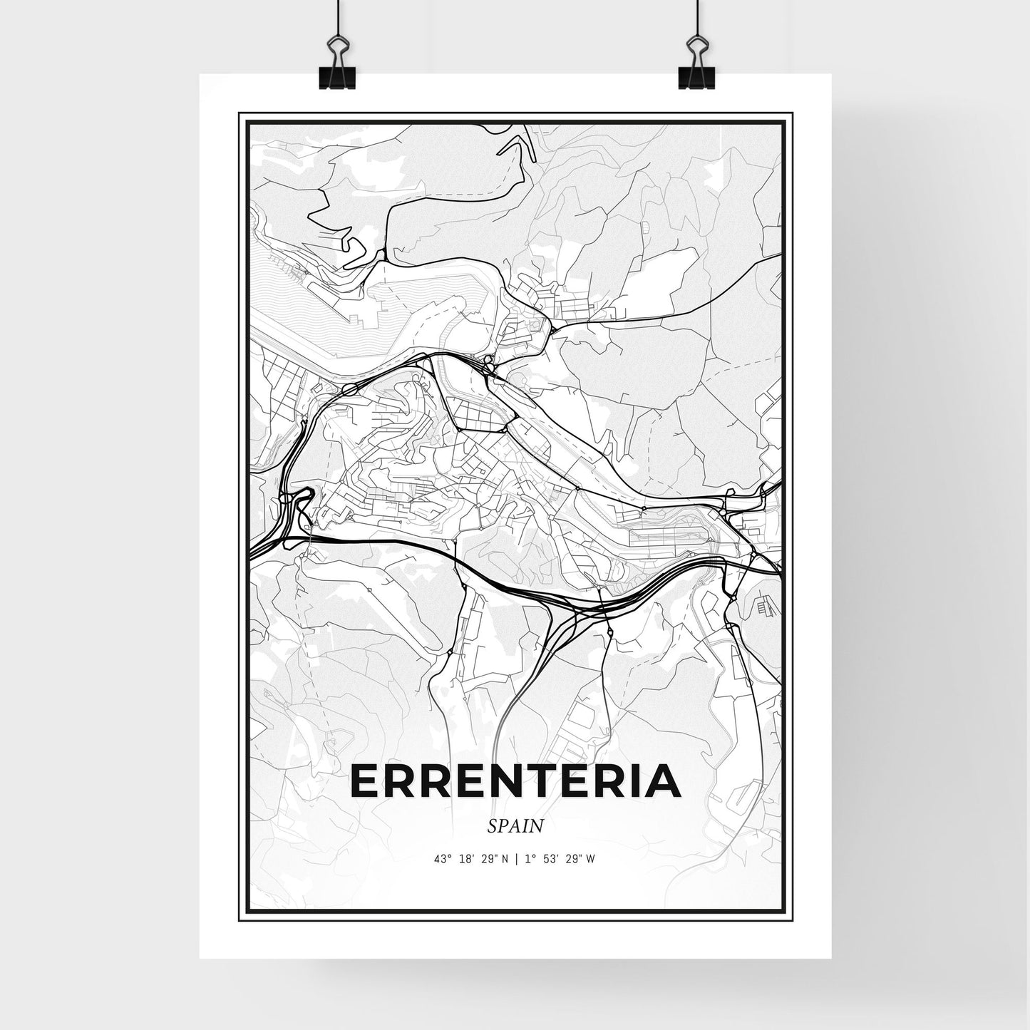 Errenteria Spain - Premium City Map Poster